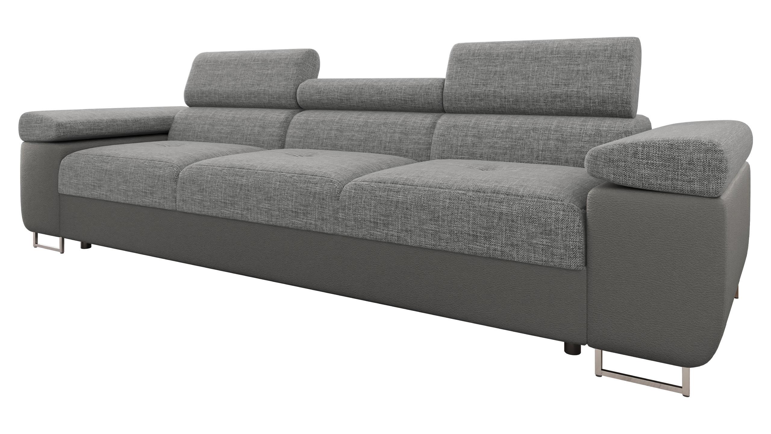 SOFA Torezio 3 - Greige, Holz/Textil (263/90/102cm) - MIRJAN24