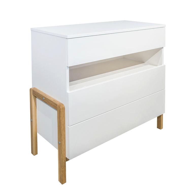 KINDERKOMMODE Weiß und Holz - Weiß, Holzwerkstoff (100/90/45cm) - Petits-meubles