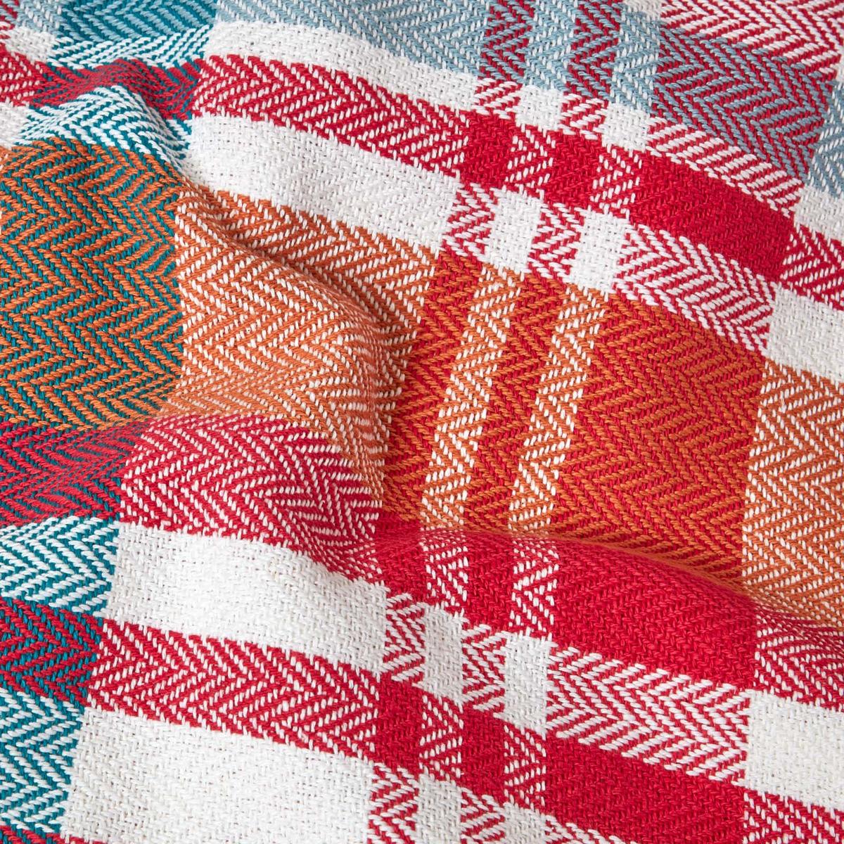 ÜBERWURF Falun 225/255 cm, Schottenkaro, 100% Baumwolle - Rot, Textil (225/255cm) - Homescapes