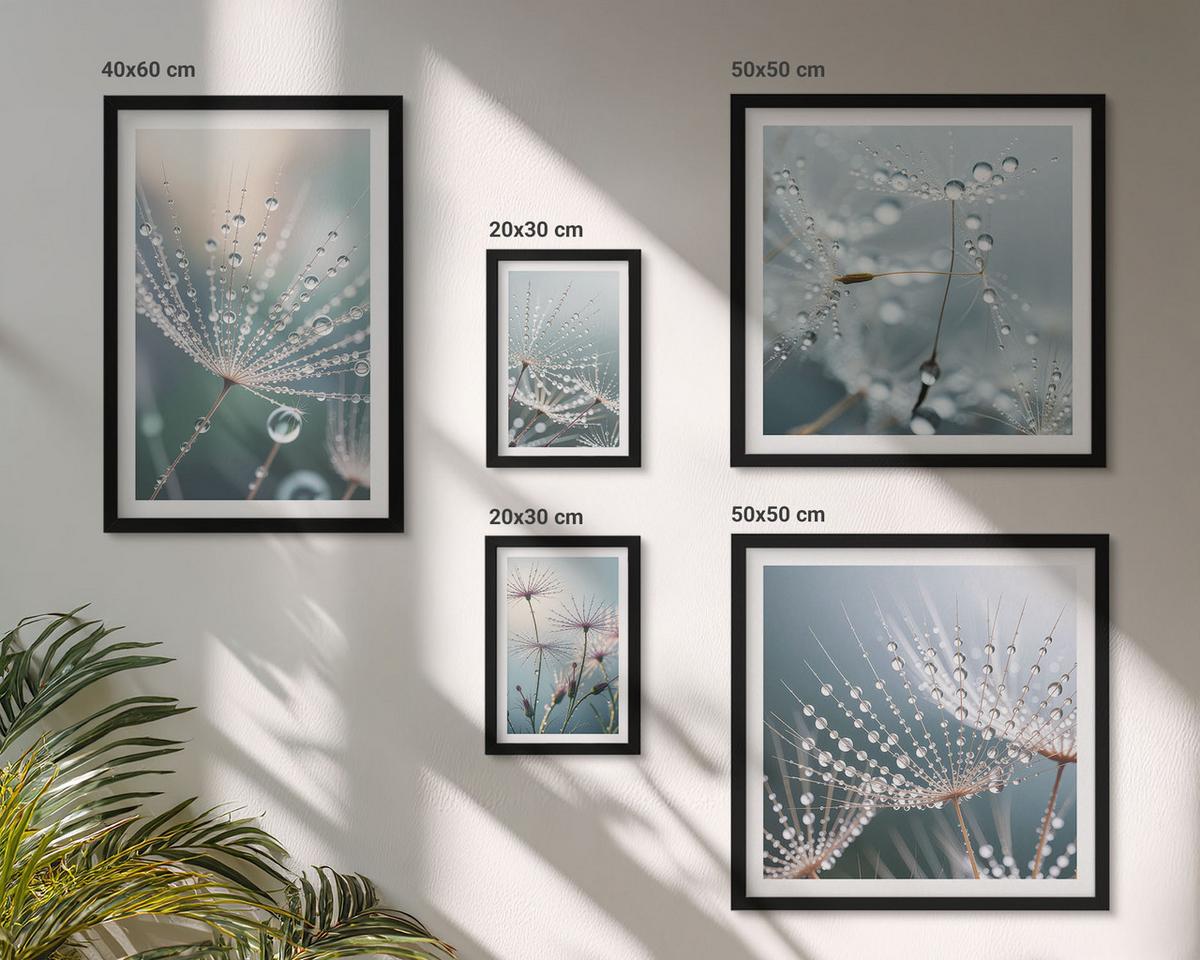 BILDER SET 5er Set - 50x50 cm & 20x30 cm & 40x60 cm Schwarzer Rahmen - Lineare abstrakte Motive - Schwarz, Kunststoff (40/60cm) - TULUP