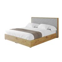 POLSTERBETT mit Bettkasten und Lattenrost, Boxbett mit Kopftei und Stauraum ohne Matratze - ENZO10 200x200 Grau - Grau, Holzwerkstoff/Textil (200/200cm) - ALTDECOR