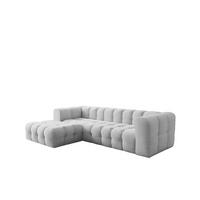 ECKSOFA Solvie In Moly - Hellgrau, Holzwerkstoff/Textil (193/290cm) - Fun Möbel