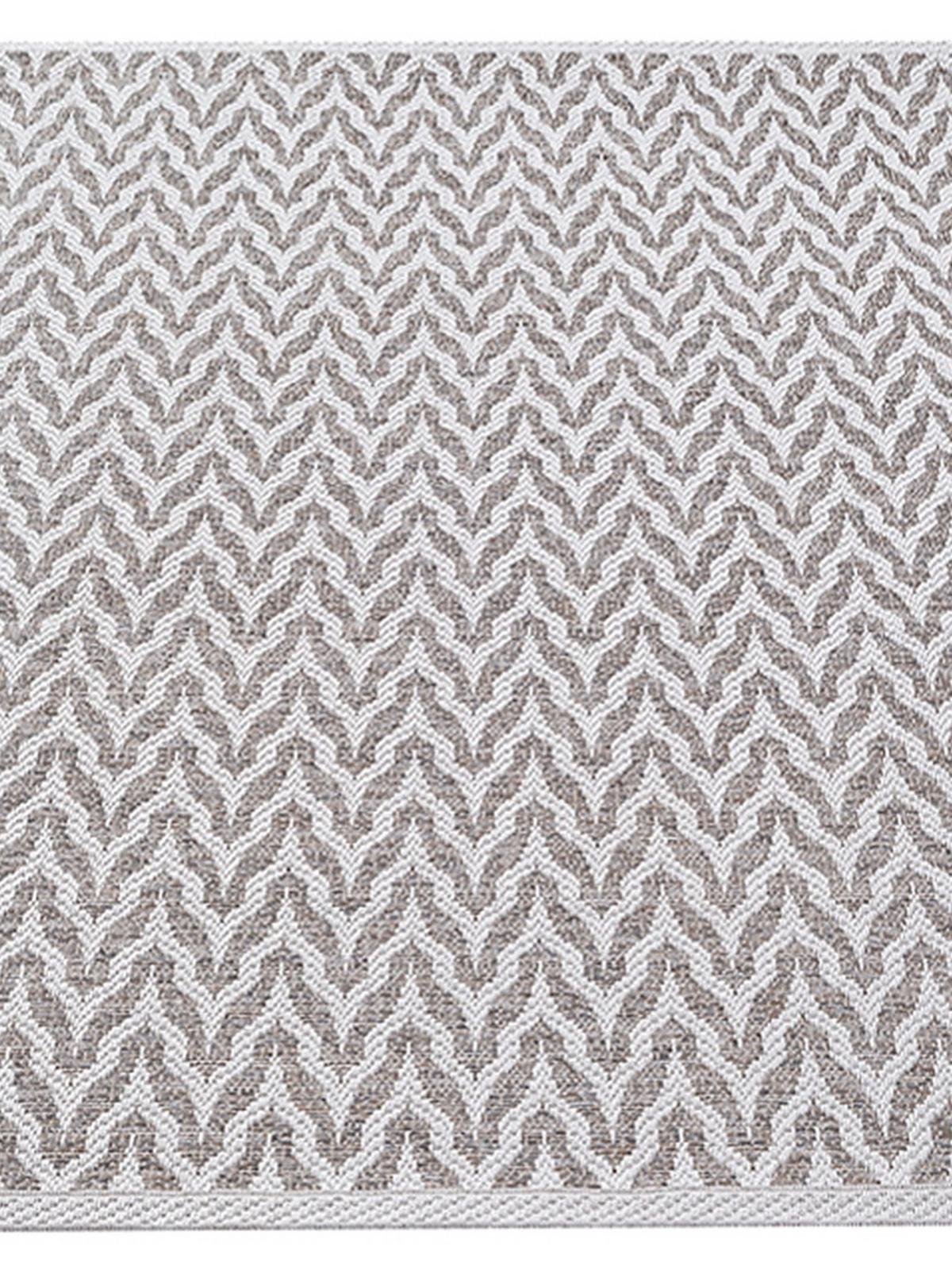 FLACHWEBTEPPICH Geometrisch ESERA Polypropylen Beige 120 x 160 cm - Beige, Textil (120/160cm) - KADIMA DESIGN