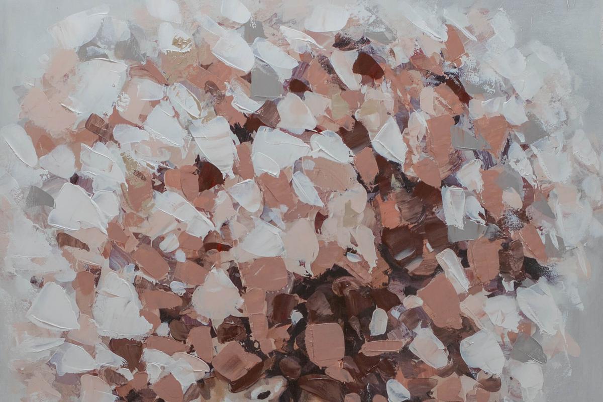 ÖLGEMÄLDE 60/90 cm - Pink, Holz/Textil (60/90cm) - KUNSTLOFT