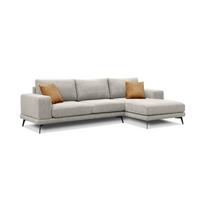 ECKSOFA MEDIOLANE 4-Sitzer, hellgrau - Hellgrau, Holzwerkstoff/Textil (282/219cm) - Wozimo