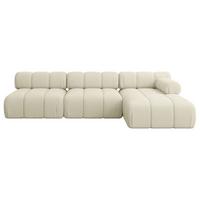 ECKSOFA modulares Sofa Razon-L2 - 285x160x70 cm Beige Bouclé - Beige, Holzwerkstoff/Textil (285/160cm) - ALTDECOR