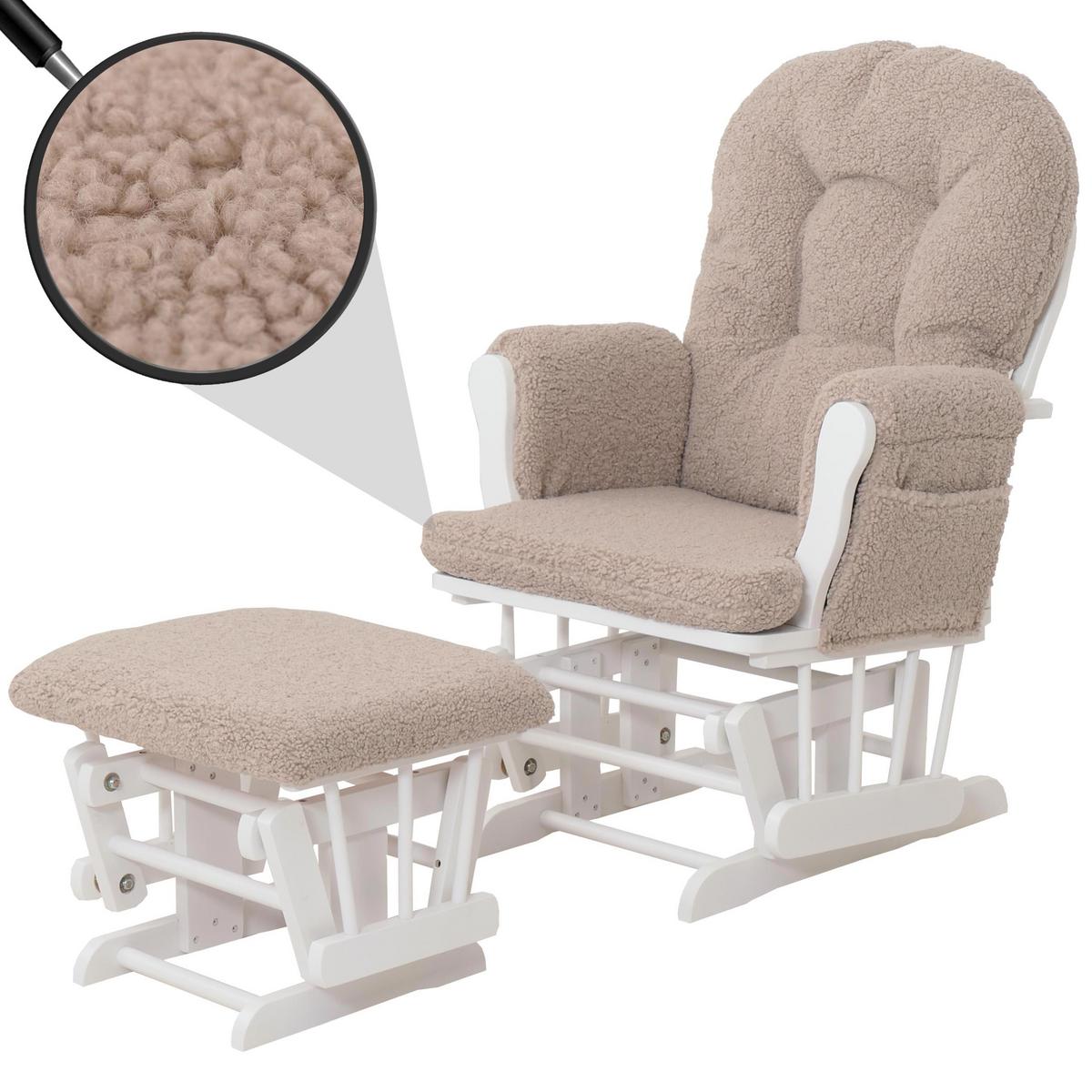 RELAXSESSEL Braun, Weiß - Braun/Weiß, Textil (74/105/72cm) - MCW