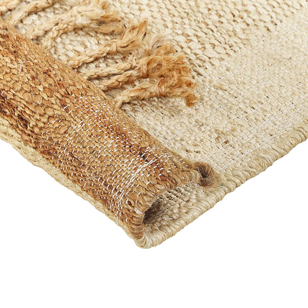 TEPPICH geflochten Dedemli 150/80 cm - Beige, Naturmaterialien (80/150cm) - Beliani