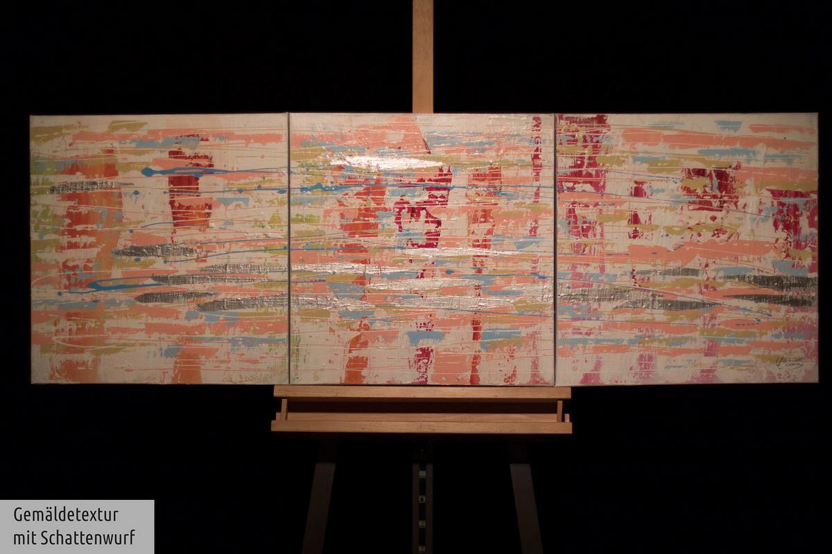 LEINWANDBILD 3-TEILIG Bunt 150/50 cm - Multicolor, Textil (150/50cm) - KUNSTLOFT