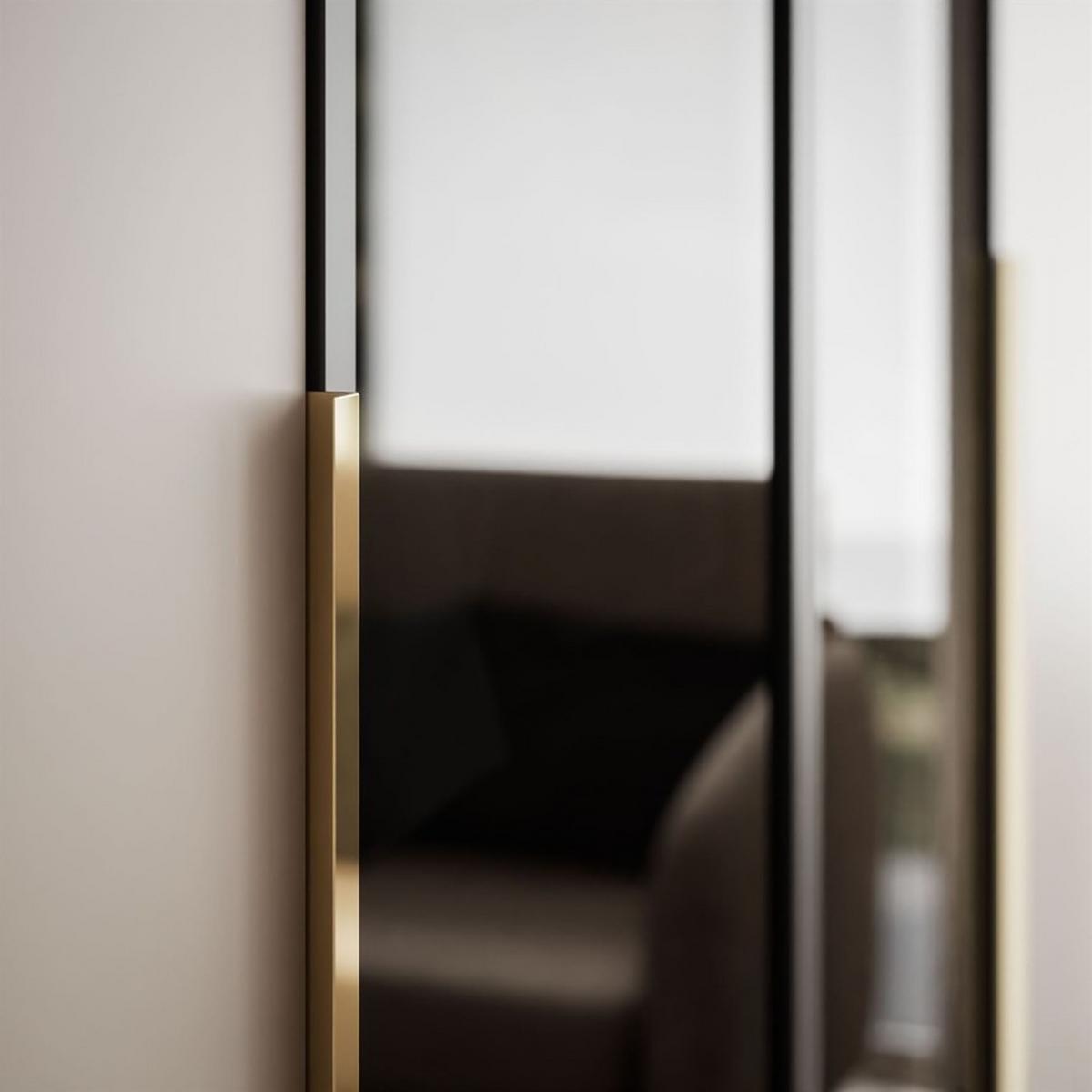 VIERTÜRIGER Schrank ATRIUM mit Glasfront - Kaschmir, Holzwerkstoff (200/210/57cm) - Lookway