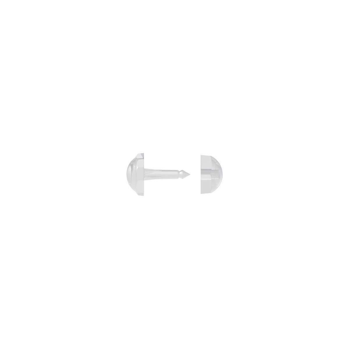 FALTENSTECKER, Glasklar, Packung 50 Stück - Transparent, Kunststoff (1.1/0.7/1cm) - INTERDECO