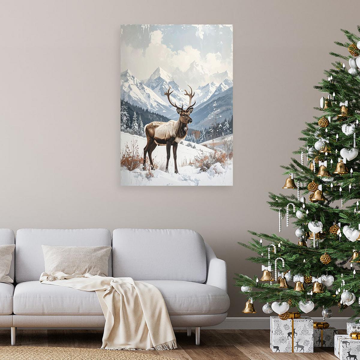 LEINWANDBILD Weihnachten 30x45cm - Weiß, Textil (30/45cm) - Feeby