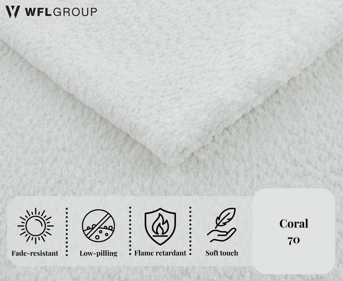 ESSZIMMERSTUHL KIRO 2er Set in Weiß Boucle mit schwarzen Buchenholzbeinen 56/55/73 cm - Schwarz/Weiß, Holz/Textil (58/72/47cm) - WFL GROUP