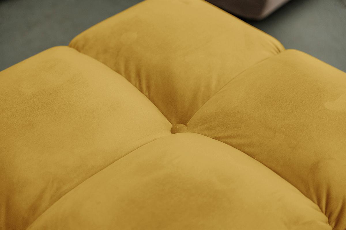 HOCKERBANK VIVIEN Gelb Velvet - Currygelb/Gelb, Textil (108/41/73cm) - KAWOLA