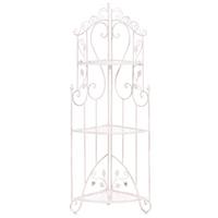 REGAL mit 3 Ebenen Metall Weiß klappbar Tequendama - Weiß, Metall (46/124/34cm) - Beliani
