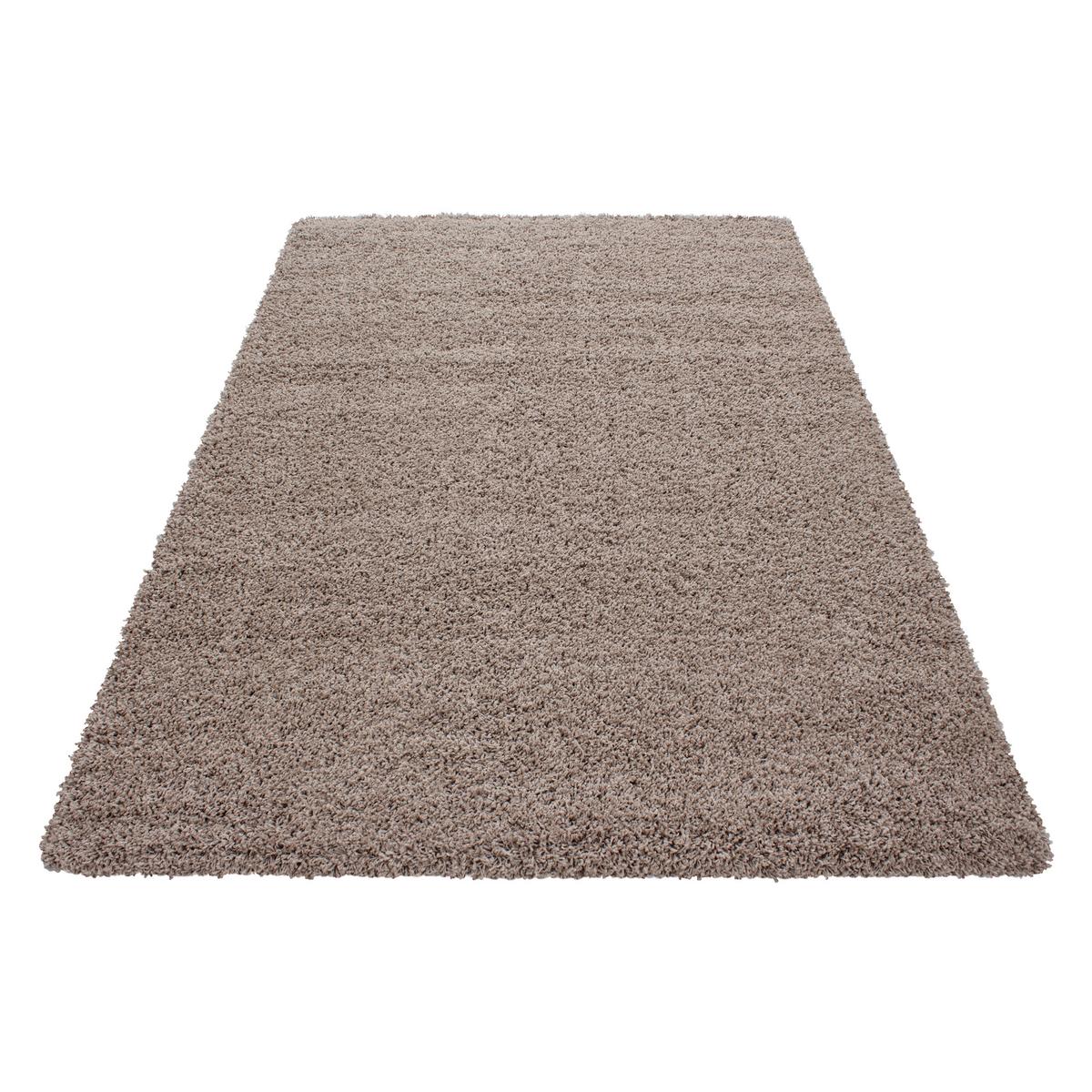 HOCHFLORTEPPICH RHEIN, einfarbig, Beige, 140 x 200 cm - Beige, Textil (200/140cm) - KADIMA DESIGN