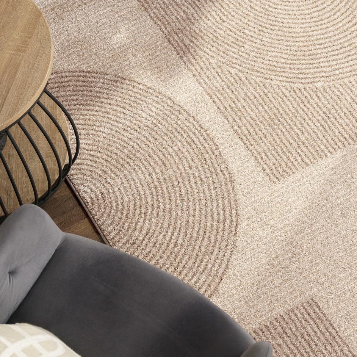 KURZFLORTEPPICH, geometrisch, Creme, 120 x 170 cm - Beige, Textil (170/120cm) - KADIMA DESIGN