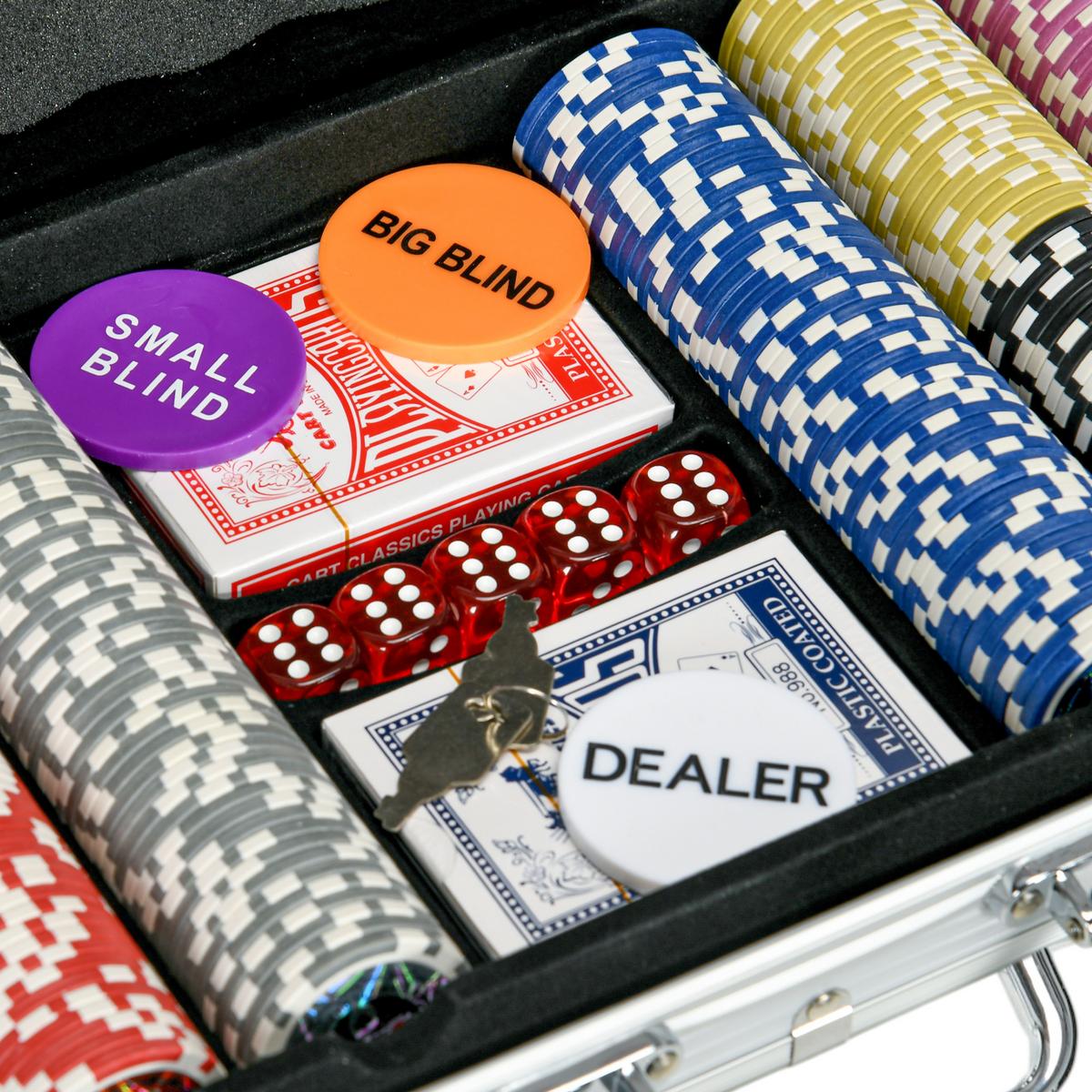 POKERKOFFER-SET Aluminium PS-Kunststoff Silber - Silberfarben, Metall (23.5/56cm) - SPORTNOW