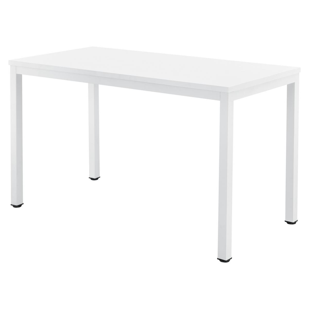 SCHREIBTISCH Odense - Weiß, Holzwerkstoff/Metall (60/120/75cm) - [en.casa]