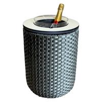 4-IN-1 LOUNGETISCH MIT ACRYL-KÜHLER London Anthrazit-Champagner 50 cm - Champagner/Anthrazit, Kunststoff (34/34/50cm) - COOTAB Cooler Table