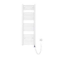 HANDTUCHHEIZKÖRPER elektrisch gebogen Weiß 120/40 cm - Weiß, Metall (40/120/4.4cm) - EMKE