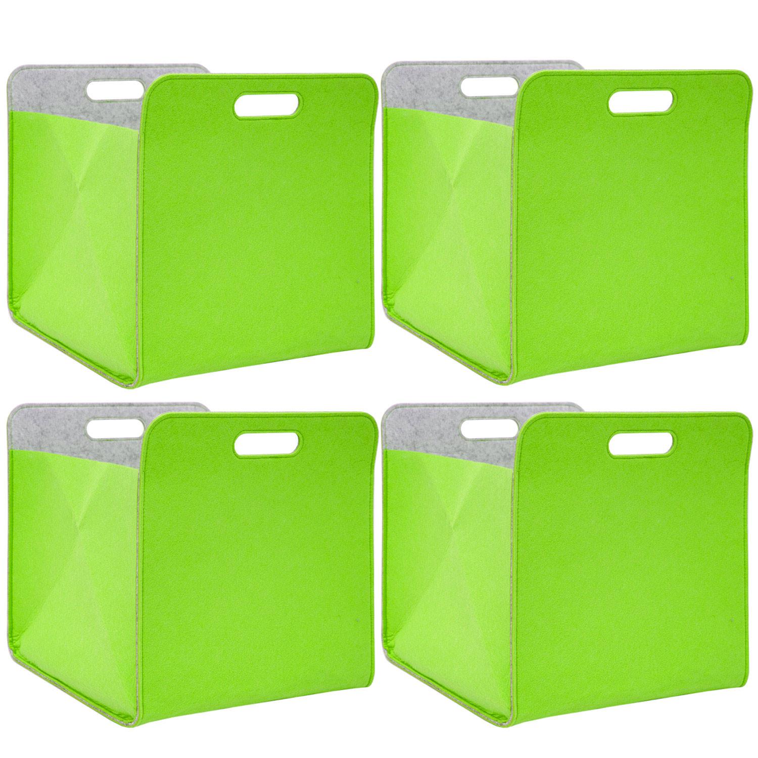AUFBEWAHRUNGBOX 4er Set 33/38, grün - Grün, Kunststoff (33/33/38cm) - Dunedesign