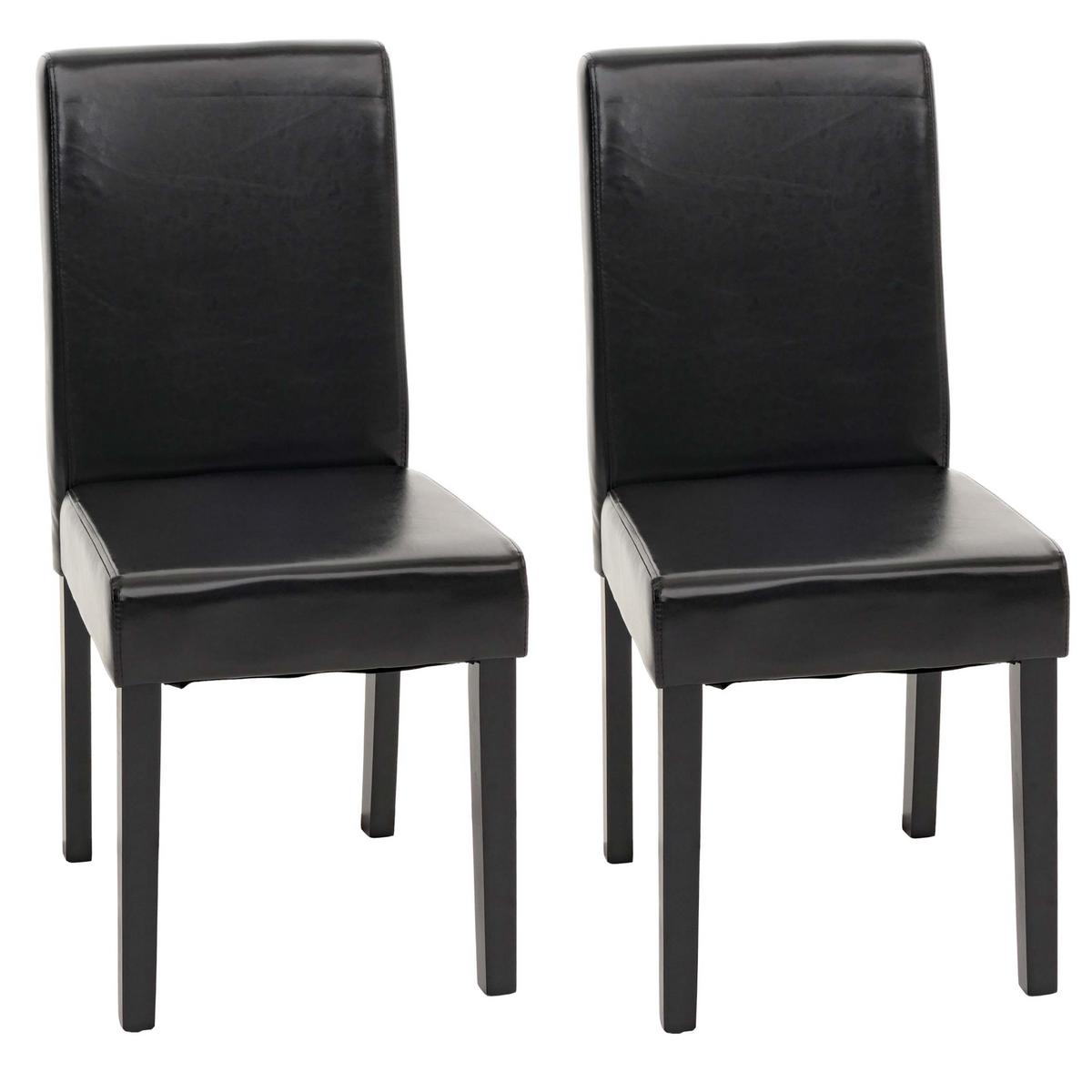ESSZIMMERSTUHL Hochglanz Schwarz 2er-Set - Schwarz Hochglanz/Schwarz, Textil (43/90/56cm) - MCW
