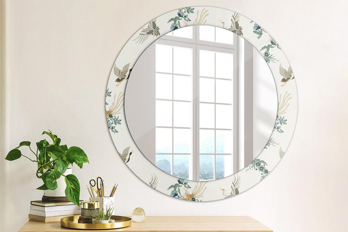 SPIEGEL Rund Ø 70 cm mit Aufdruck - Multicolor, Glas (70/70/0.4cm) - Wallfluent