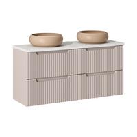 DOPPELWASCHTISCH 120.4cm Riva Kaschmir - Beige, Holzwerkstoff (120.4/59/40cm) - Petits-meubles