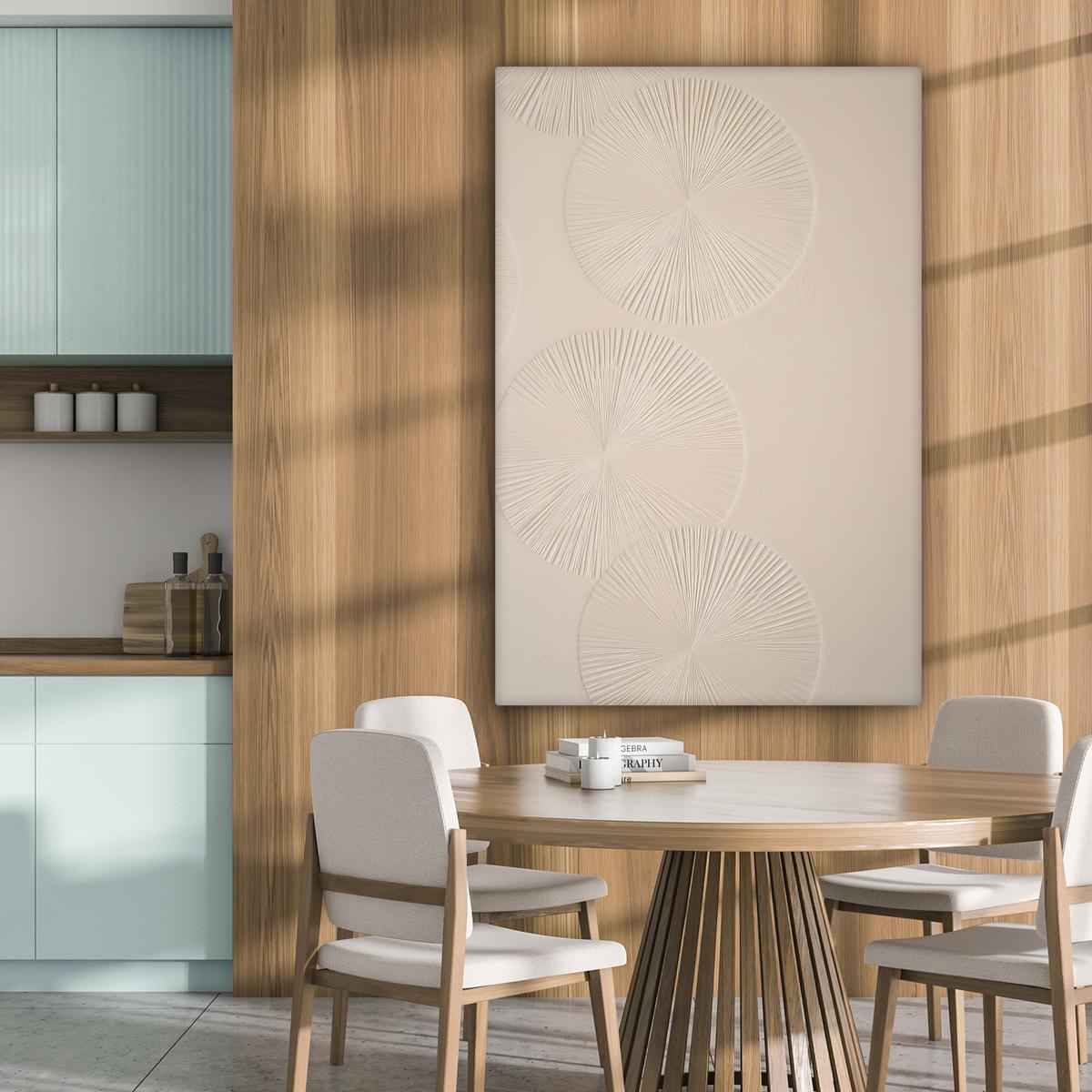 LEINWANDBILD Japandi - Beige - Modern Deko XXL 80x120 cm - Ecru, Textil (80/120cm) - MuchoWow