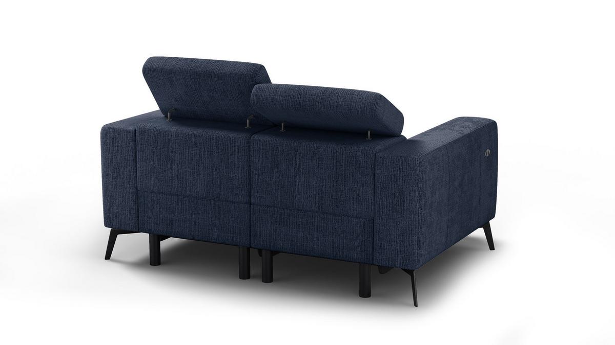 RELAXSOFA MORELLO 2-Sitzer, marineblau, 2 x Relax Zero Gravity - Dunkelblau, Holz/Textil (164/82/103cm) - Wozimo