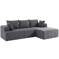 ECKSOFA Polyester Grau - Grau, Textil (158/256cm) - HOMCOM