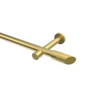 GARDINENSTANGE Prestige Verano 600 cm (geteilt in 3 x 200 cm), 1-läufig (ohne Ringe), 20 mm Ø Messing-Optik - Messingfarben/Goldfarben, Metall (600cm) - INTERDECO