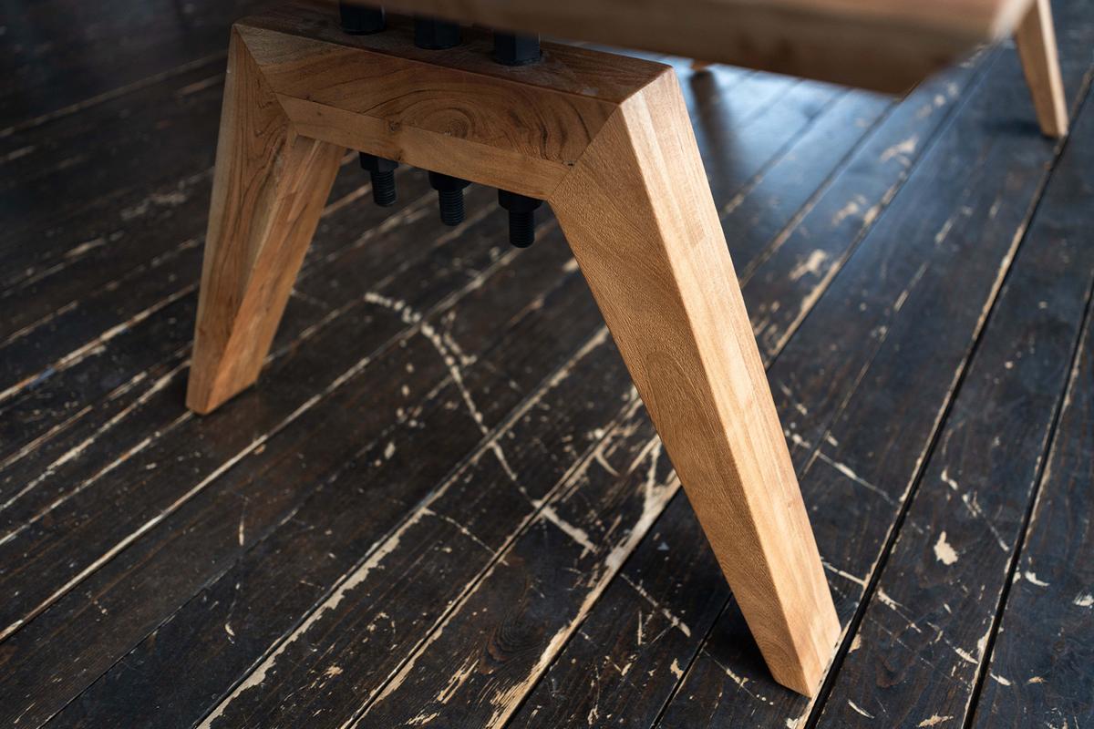 ESSTISCH MIT BAUMKANTE WOODY Braun Akazie - Schwarz/Braun, Akazienholz/Holz (100/240/78cm) - KAWOLA