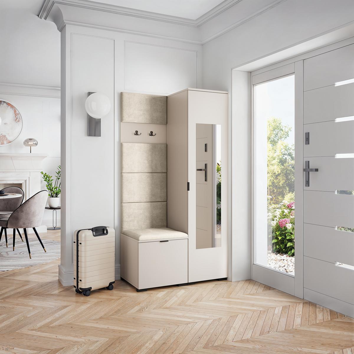 GARDEROBENSCHRANK VIRA 95/181/51 cm Modern Kaschmir - Kaschmir/Beige, Holzwerkstoff (95/181/51cm) - MASSENO