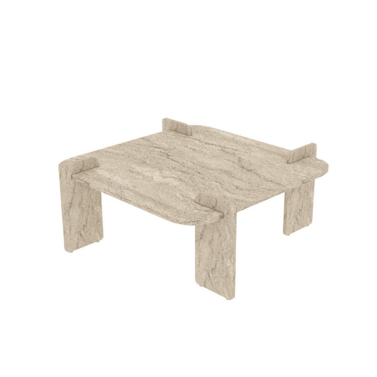COUCHTISCH mit quadratischer platte 90/90/35 cm - Beige, Holzwerkstoff (8/90/35cm) - Calicosy