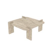 COUCHTISCH mit quadratischer platte 90/90/35 cm - Beige, Holzwerkstoff (8/90/35cm) - Calicosy
