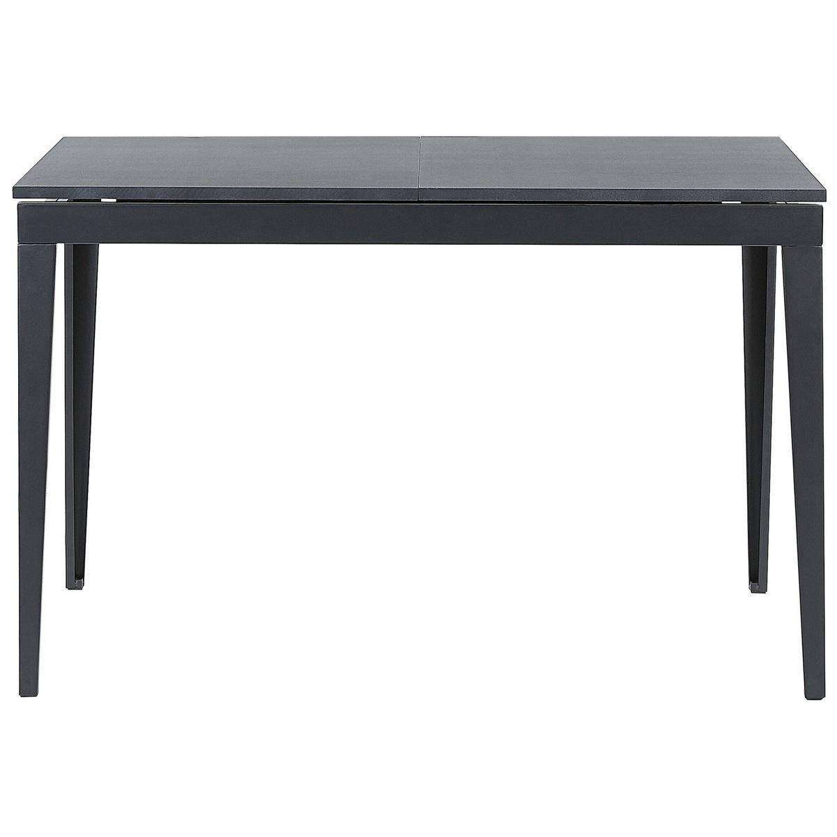 ESSTISCH 120-160/80/77 cm Schwarz Rechteckig Norley - Schwarz, Holzwerkstoff (160/80/77cm) - Beliani