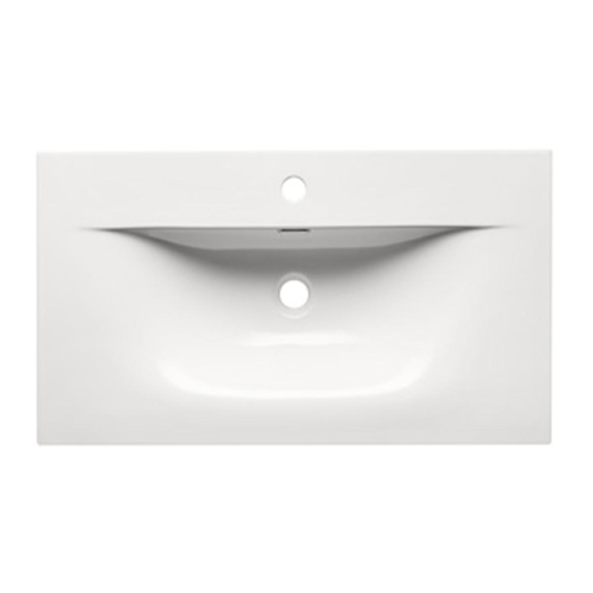 WASCHTISCH 80.2cm Adriel Weiß - Weiß, Holzwerkstoff (80.2/57/46cm) - Petits-meubles