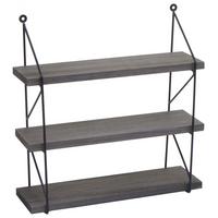 WANDREGAL Grau - Grau, Holz (40/40/13cm) - MCW
