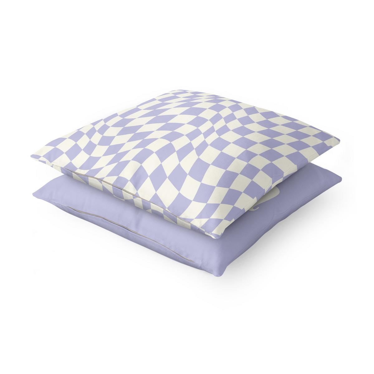 DEKOKISSEN 2er-Set Retro Duo II 50/50 cm - Violett, Textil (50/50cm) - Bilderwelten