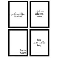 POSTER Set mit 4 Jetzt TypografieStil A4 Rahmenlos - Klar, Papier (29.7/3cm) - Nacnic