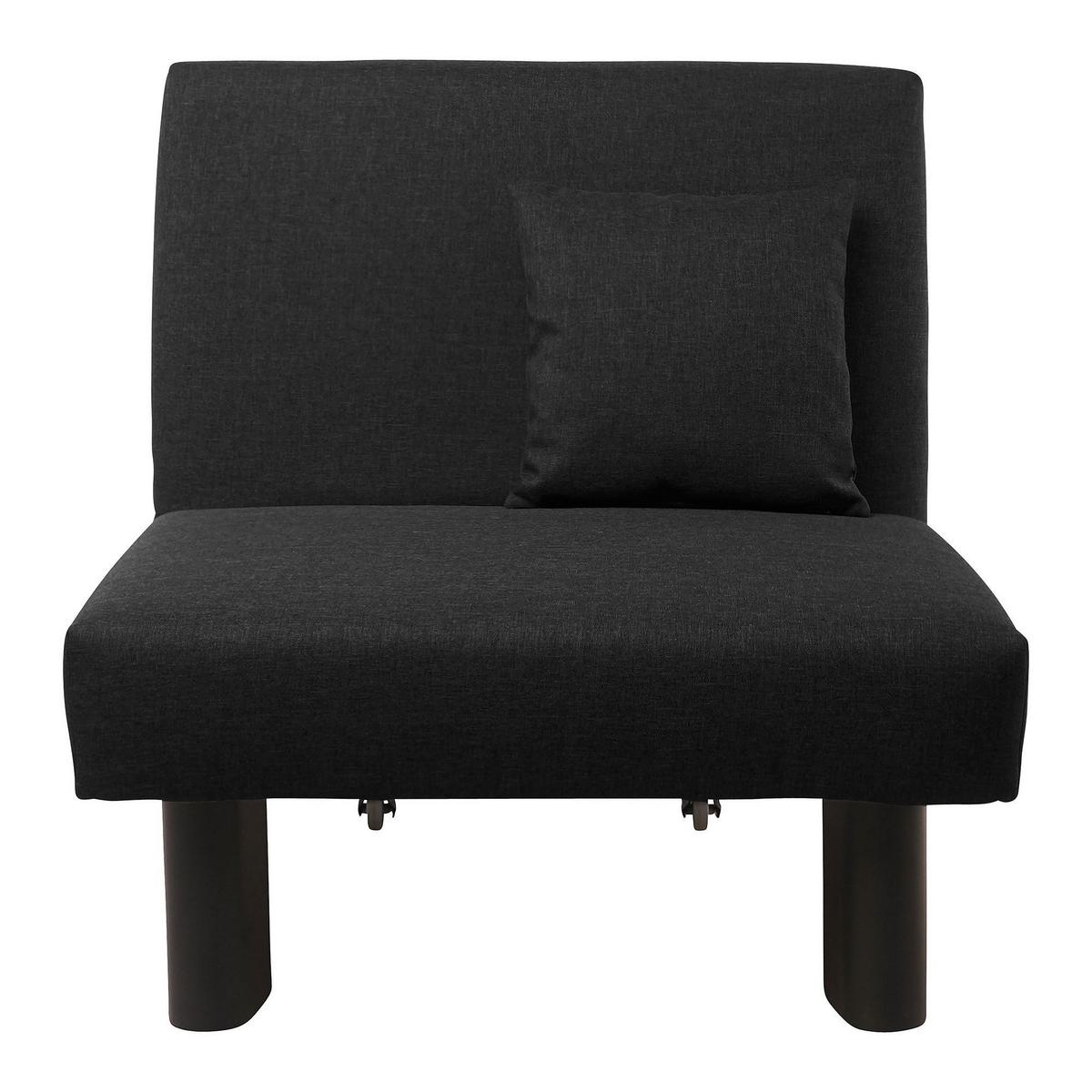 FALTSESSEL Kalomira Bezug Flachgewebe Metall schwarz / schwarz - Schwarz, Kunststoff (100/85/85cm) - 58aufmkessel