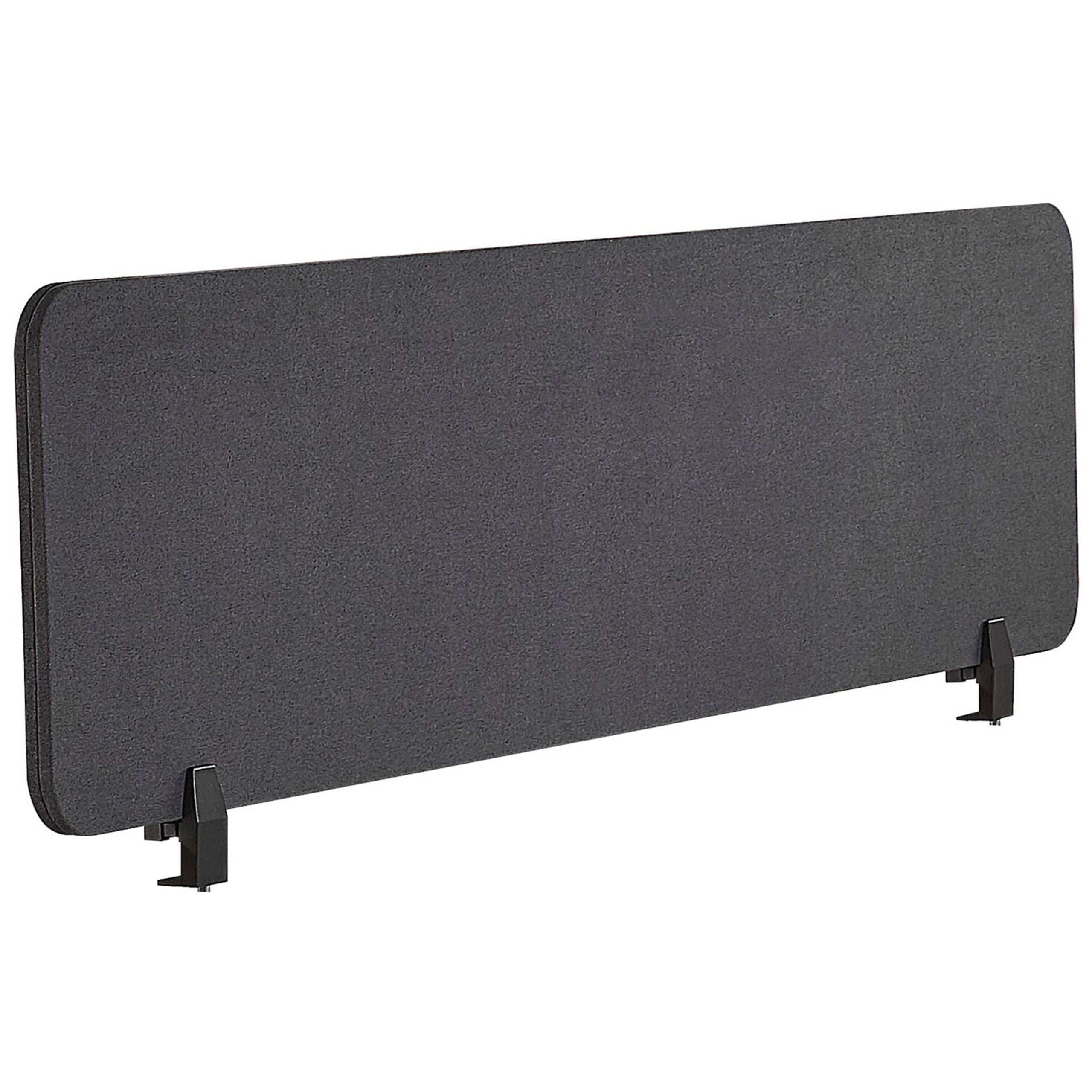 SCHREIBTISCHTRENNWAND Grau Wally - Dunkelgrau, Kunststoff (120/40/2cm) - Beliani