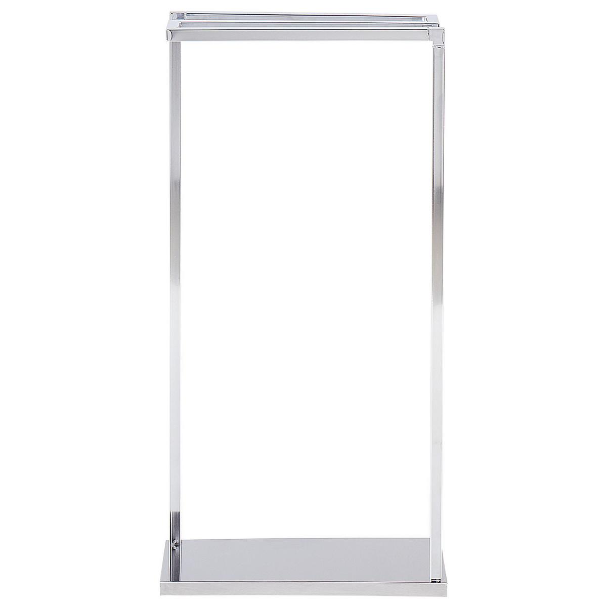 HANDTUCHSTÄNDER Stahl silber 42 x 83 cm Garcitas - Silberfarben, Metall (42/83/19cm) - Beliani