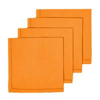 STOFFSERVIETTEN 4er-Set orange 45/45 cm, 100% Baumwolle - Orange, Textil (45/45cm) - Homescapes
