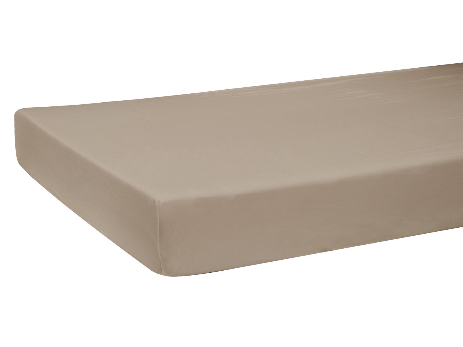 SPANNBETTLAKEN BasicSoft Baumwoll-Jersey mit Elasthanplaza-taupe 180-200/200 cm - Taupe, Textil (180/200cm) - beties Heimtextil