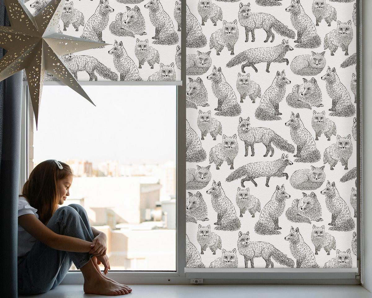 INNENROLLO - Fensterrollo - Rollo - 80x180 cm - Graufüchse - Grau, Kunststoff (80/180/0.5cm) - TULUP