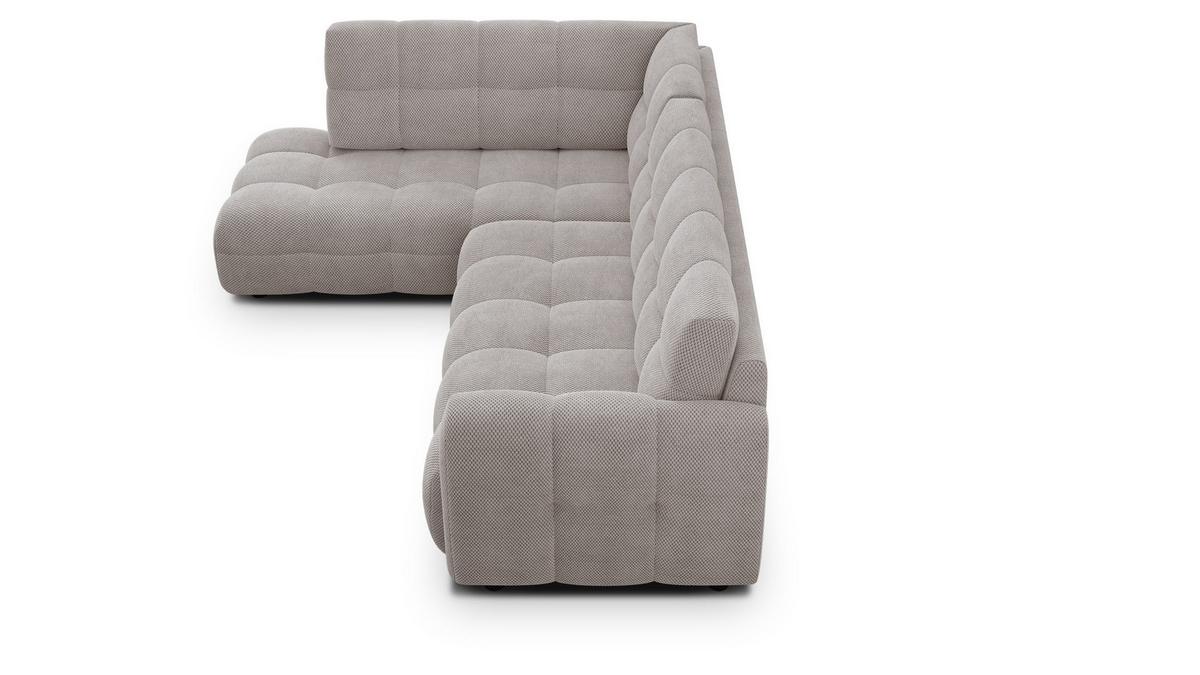 ECKSOFA MELLOW 5-Sitzer, beige - Beige/Schwarz, Holz/Textil (283/191cm) - Wozimo