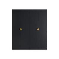 DREHTÜRENSCHRANK FRAYN 179,4/209,1/58,5cm 4-türig Graphit - Graphitfarben, Holzwerkstoff (179.4/209.1/58.5cm) - MASSENO